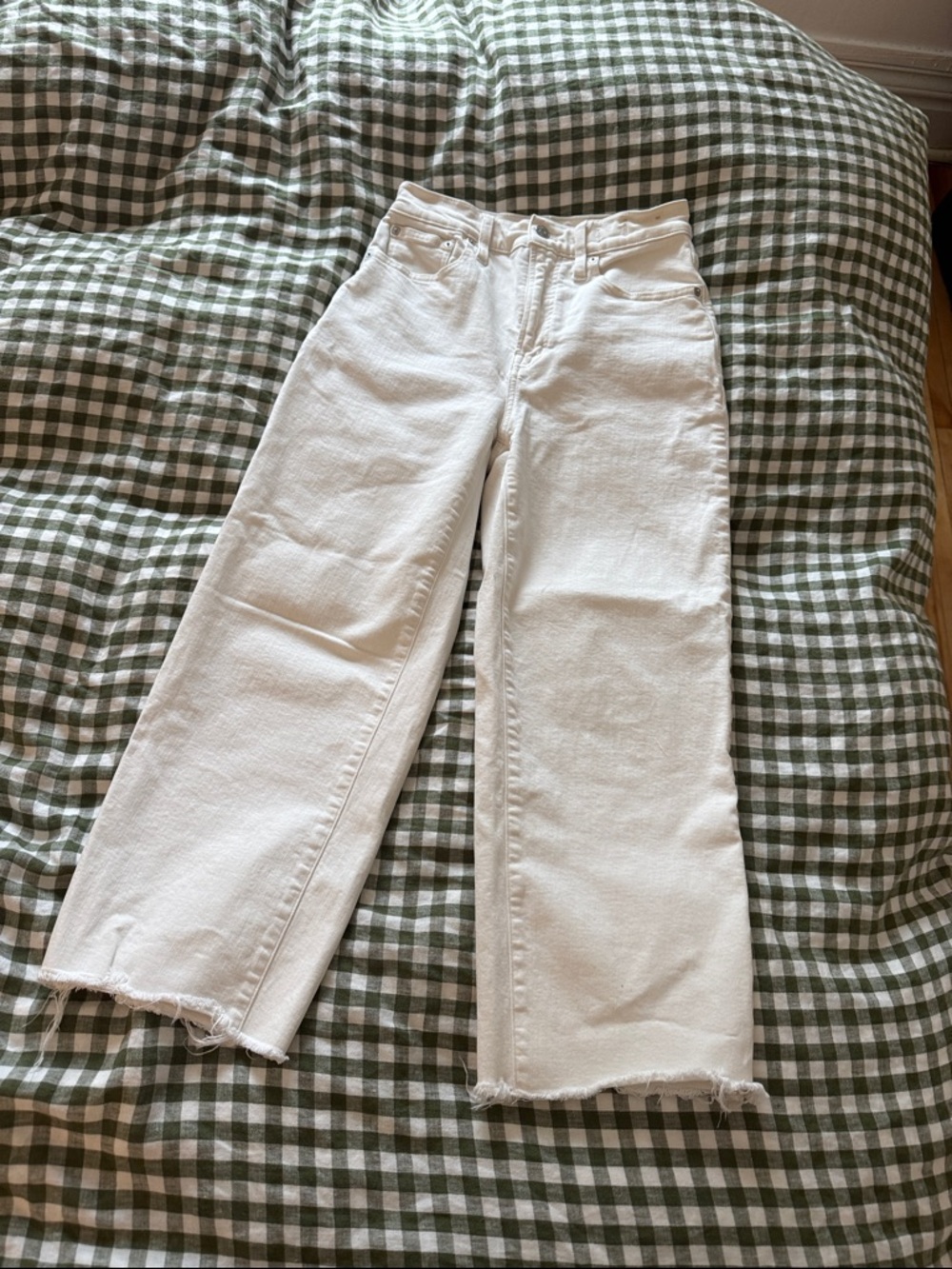 Madewell The Perfect Vintage Wide Leg Crop in White
